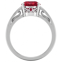 Afbeelding in Gallery-weergave laden, echte oval robijn 2.00karaat ring profielweergave
