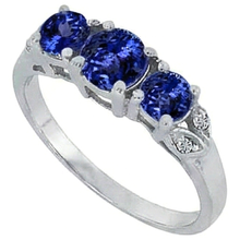 Afbeelding in Gallery-weergave laden, Tanzaniet AAA ronde Natuurlijke echte diamant ( niet in het laboratorium gekweekt ) 2,75 karaats ring edelsteen sieraden
