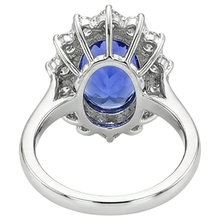 Afbeelding in Gallery-weergave laden, Tanzaniet Diamanten Ring Bloemstijl Dame Gouden Sieraden 2 Karaat
