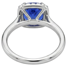 Afbeelding in Gallery-weergave laden, echte round tanzaniet 7.75karaat ring met diamantaccenten
