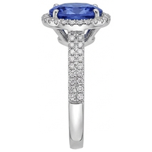 Afbeelding in Gallery-weergave laden, Tanzaniet ovale en ronde Natuurlijke echte diamanten ( niet in een laboratorium gekweekt ) 5,25 karaats ring effenen Natuurlijke echte diamanten ( niet in een laboratorium gekweekt ) Nieuw
