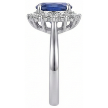 Afbeelding in Gallery-weergave laden, Tanzaniet ring met Natuurlijke echte diamanten ( niet in een laboratorium gekweekt ) witgoud 4,5 ct edelsteen sieraden
