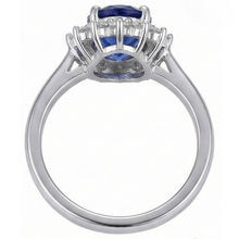 Afbeelding in Gallery-weergave laden, Tanzaniet ring met Natuurlijke echte diamanten ( niet in een laboratorium gekweekt ) witgoud 4,5 ct edelsteen sieraden
