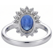 Afbeelding in Gallery-weergave laden, Tanzaniet ring met Natuurlijke echte diamanten ( niet in een laboratorium gekweekt ) witgoud 4,5 ct edelsteen sieraden
