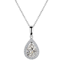 2,50 karaat Diamant Druppel Hanger in 14K Witgoud