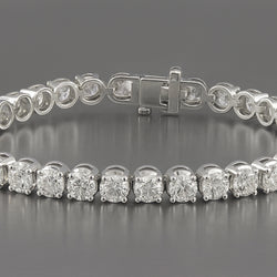 24 Karaat Natuurlijk uit de a aarde gewonnen Diamanten Tennisarmband