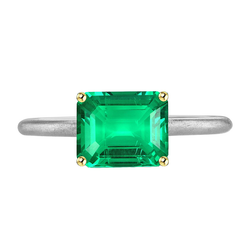 GIA Gekeurd Edelsteen Ring – Colombiaanse Smaragd 2 karaat