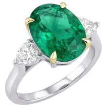 Afbeelding in Gallery-weergave laden, Elegant Sieraadsteen Ring 4 karaat – zijaanzicht
