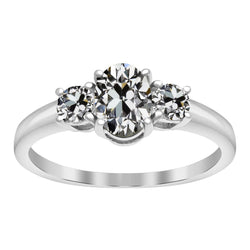 Stijlvol 3-Steens Ring – Fijne Diamant 3 karaat door HarryChadEnt
