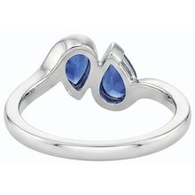 Afbeelding in Gallery-weergave laden, echte pear diamant 2karaat ring close-up detail
