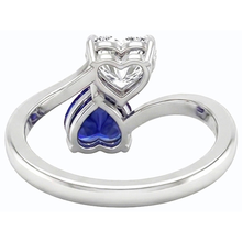Afbeelding in Gallery-weergave laden, echte heart diamant 3karaat ring profielweergave
