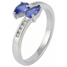 Afbeelding in Gallery-weergave laden, echte round saffier 2.20karaat ring close-up detail
