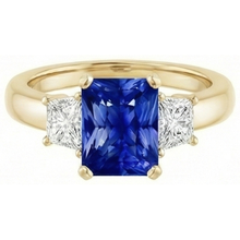 Afbeelding in Gallery-weergave laden, echte diamant 3karaat ring zijaanzicht
