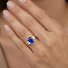 Afbeelding in Gallery-weergave laden, echte diamant 3karaat ring met diamantaccenten
