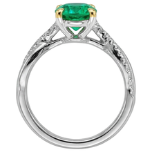 Afbeelding in Gallery-weergave laden, Elegant Gekleurde Steen Ring 2 karaat – bovenaanzicht
