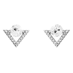 Fijn Diamant Oorbellen 1 karaat – 14K Witgoud door HarryChadEnt