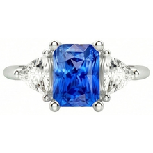 Afbeelding in Gallery-weergave laden, echte diamant 2.50karaat ring zijaanzicht
