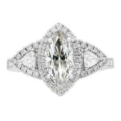Natuurlijke Diamanten Ring 9.50ct - Witgoud 14K