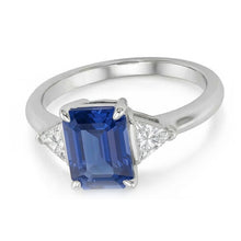 Afbeelding in Gallery-weergave laden, echte saffier 2.50karaat ring close-up detail
