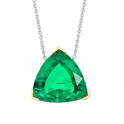 Smaragd GIA Gekeurd Edelsteen Hanger 3 karaat in 14 Karaat