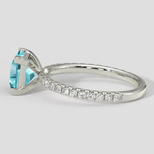 Afbeelding in Gallery-weergave laden, Tropische blauwe kussen Paraiba ring
