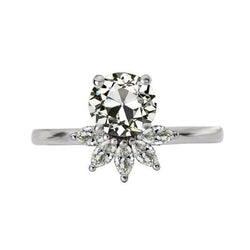Natuurlijke Diamanten Ring 4.50ct - Witgoud 14K