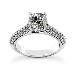 Natuurlijke Diamanten Ring 4.50ct - Witgoud 14K