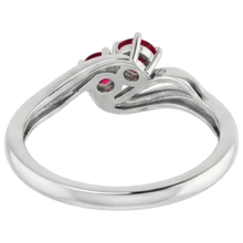 Afbeelding in Gallery-weergave laden, Twee stenen 1 karaat robijn ring wit goud 14K
