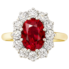 Afbeelding in Gallery-weergave laden, Tweekleurig goud 14K 4.75 ct rode robijn met Natuurlijke echte diamanten ( niet in een laboratorium gekweekt ) ring Nieuw

