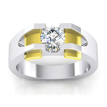 Afbeelding in Gallery-weergave laden, Tweekleurige Solitaire Echt Diamanten Ring Voor Heren 1 Karaat
