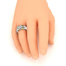 Afbeelding in Gallery-weergave laden, Tweekleurige Solitaire Echt Diamanten Ring Voor Heren 1 Karaat
