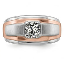 Afbeelding in Gallery-weergave laden, echte round diamant 1karaat ring zijaanzicht
