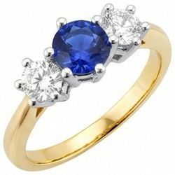 Echte Diamant Ring 3.50 Karaat - 14K Bicolor Goud