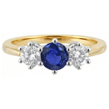 Afbeelding in Gallery-weergave laden, echte round diamant 3.50karaat ring zijaanzicht
