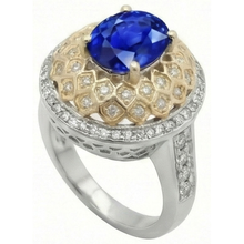 Afbeelding in Gallery-weergave laden, echte round diamant 3.11karaat ring close-up detail
