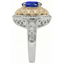Afbeelding in Gallery-weergave laden, echte round diamant 3.11karaat ring profielweergave
