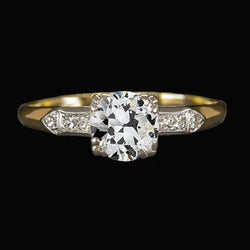 Natuurlijke Diamanten Ring 2.50ct - Tweekleurig 14K Goud