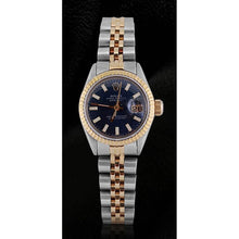 Afbeelding in Gallery-weergave laden, Tweekleurige Jubileum-armband Rolex Datumjust-horloge Zwarte wijzerplaat met gekartelde wijzerplaat

