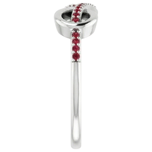 Afbeelding in Gallery-weergave laden, Twisted Ruby Infinity Ring Wit Goud 14K 1,25 Karaat
