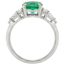 Afbeelding in Gallery-weergave laden, Fijne Smaragd Edelsteen Ring – bovenaanzicht
