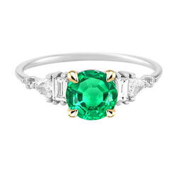 GIA-Gecertificeerd Edelsteen Ring – Fijne Smaragd 2,50 karaat 14