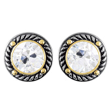 Afbeelding in Gallery-weergave laden, Antiek Cushion Fijne Diamant ring in 14 Karaat Tweekleurig Goud – hoofdaanzicht
