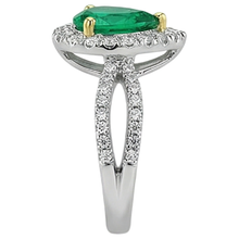 Afbeelding in Gallery-weergave laden, Smaragd Edelsteen Ring – achteraanzicht

