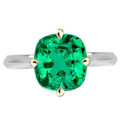 GIA-Gecertificeerd Sieraadsteen Ring – Fijne Smaragd 2 karaat
