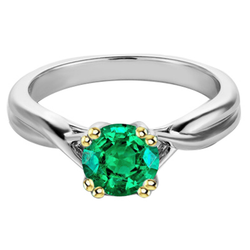 GIA-Gecertificeerd Edelsteen Ring – Smaragd 2 karaat 14 Karaat