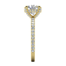 Afbeelding in Gallery-weergave laden, Verborgen Halo Ronde Pave Echt Diamant Ring
