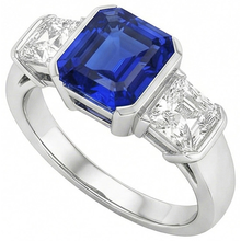 Afbeelding in Gallery-weergave laden, echte asscher diamant 2karaat ring close-up detail
