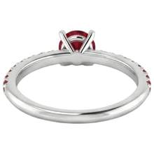 Afbeelding in Gallery-weergave laden, echte round diamant 0.95karaat ring bovenaanzicht

