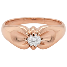 Afbeelding in Gallery-weergave laden, Verlovingsring 1 Karaat Natuurlijk Diamant kKauwtandzetting Geel Goud 14K
