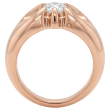 Afbeelding in Gallery-weergave laden, Verlovingsring 1 Karaat Natuurlijk Diamant kKauwtandzetting Geel Goud 14K
